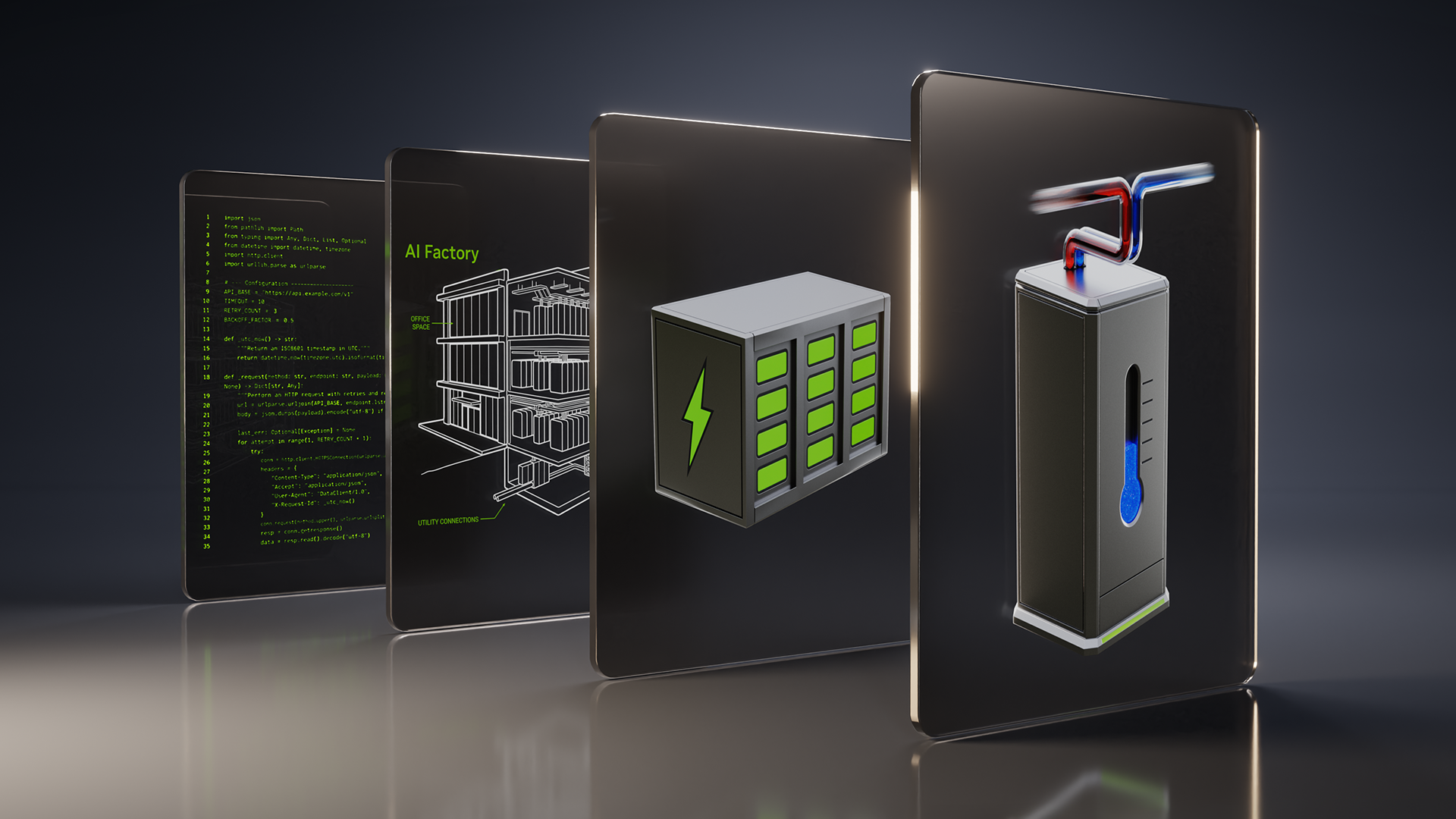 Imagem oficial relacionada ao lançamento do programa DSX Ready da NVIDIA para qualificação de energia e refrigeração.